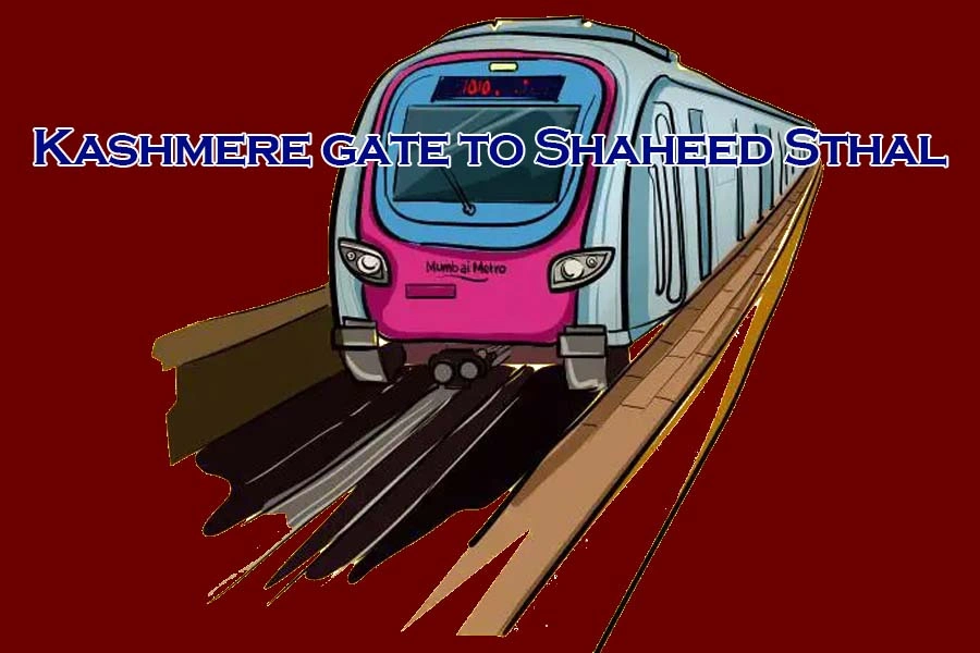 kashmere gate to shaheed sthal