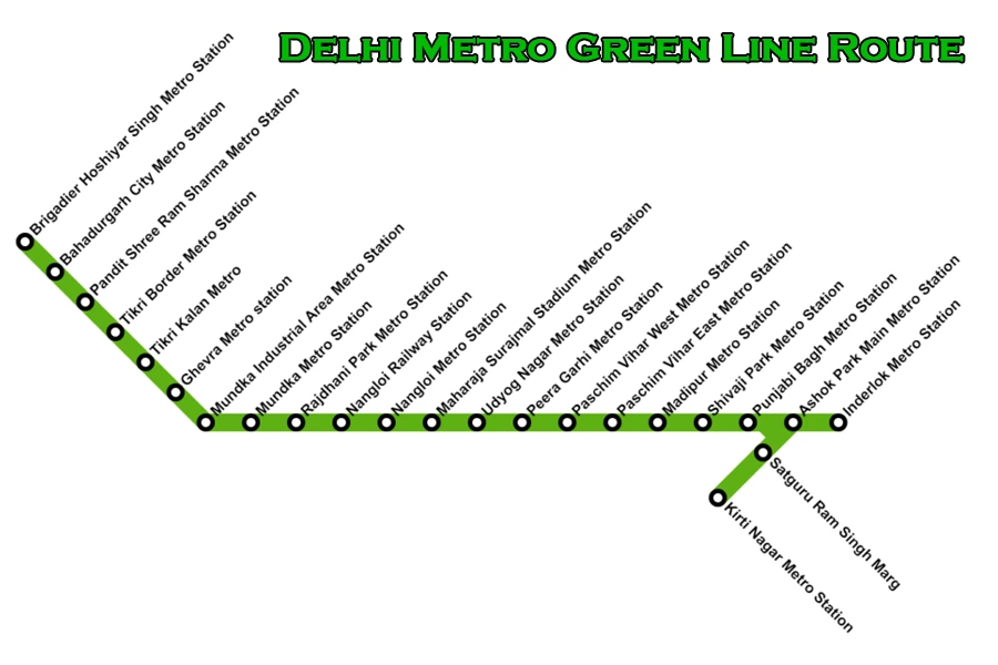 delhi metro green line route